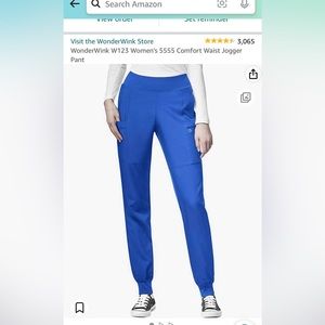 Royal blue wonderwink scrub jogger women’s size small